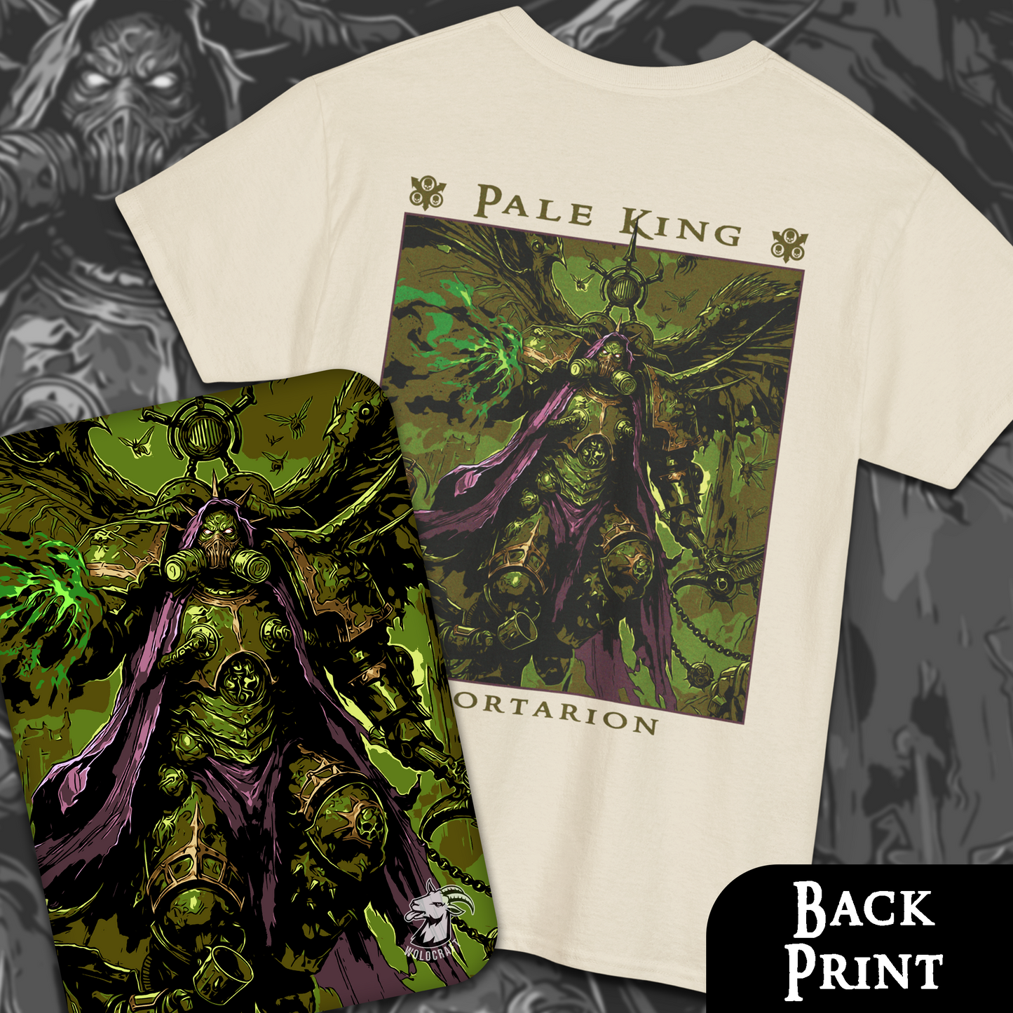 Mortarion - Pale King | Back Print T-shirt
