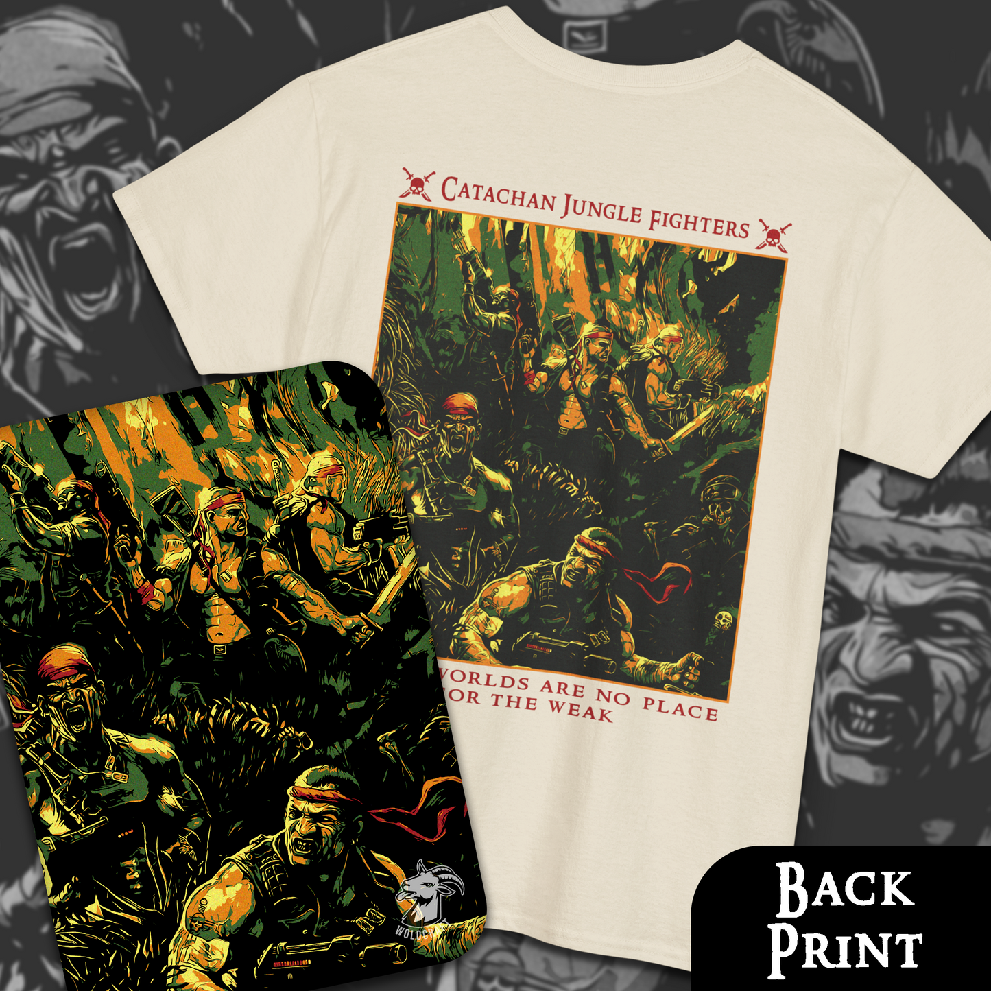 Catachan Jungle Fighters | Back Print T-Shirt