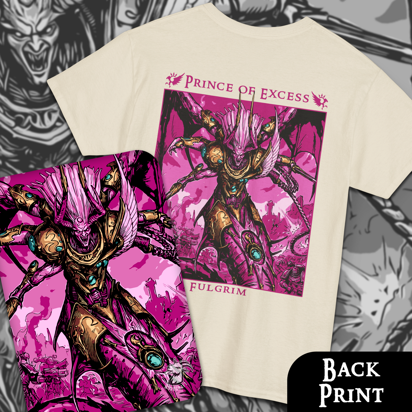Fulgrim - Prince Of Excess | Back Print T-Shirt