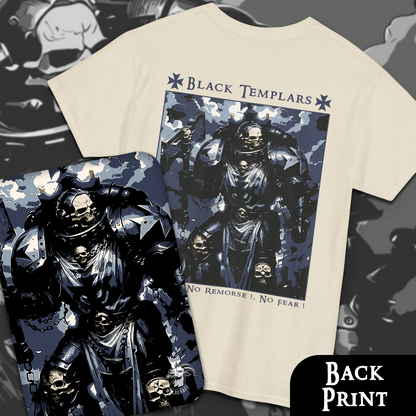 Black Templars - No Pity, No Remorse, No Fear | Back Print T-Shirt