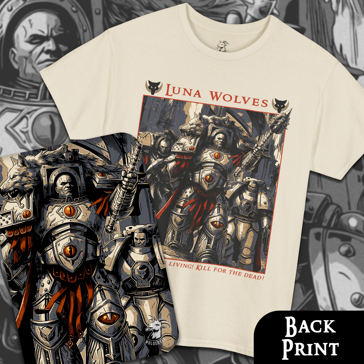 Luna Wolves - Warhammer 40k | Back Print T-Shirt