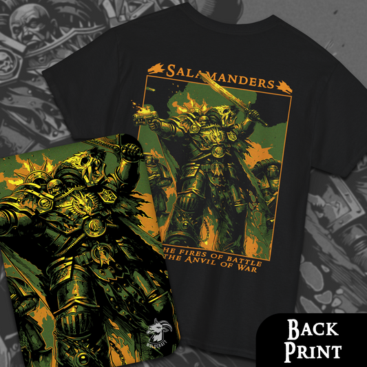 Salamanders - Unto The Anvil of War | Back Print T-Shirt