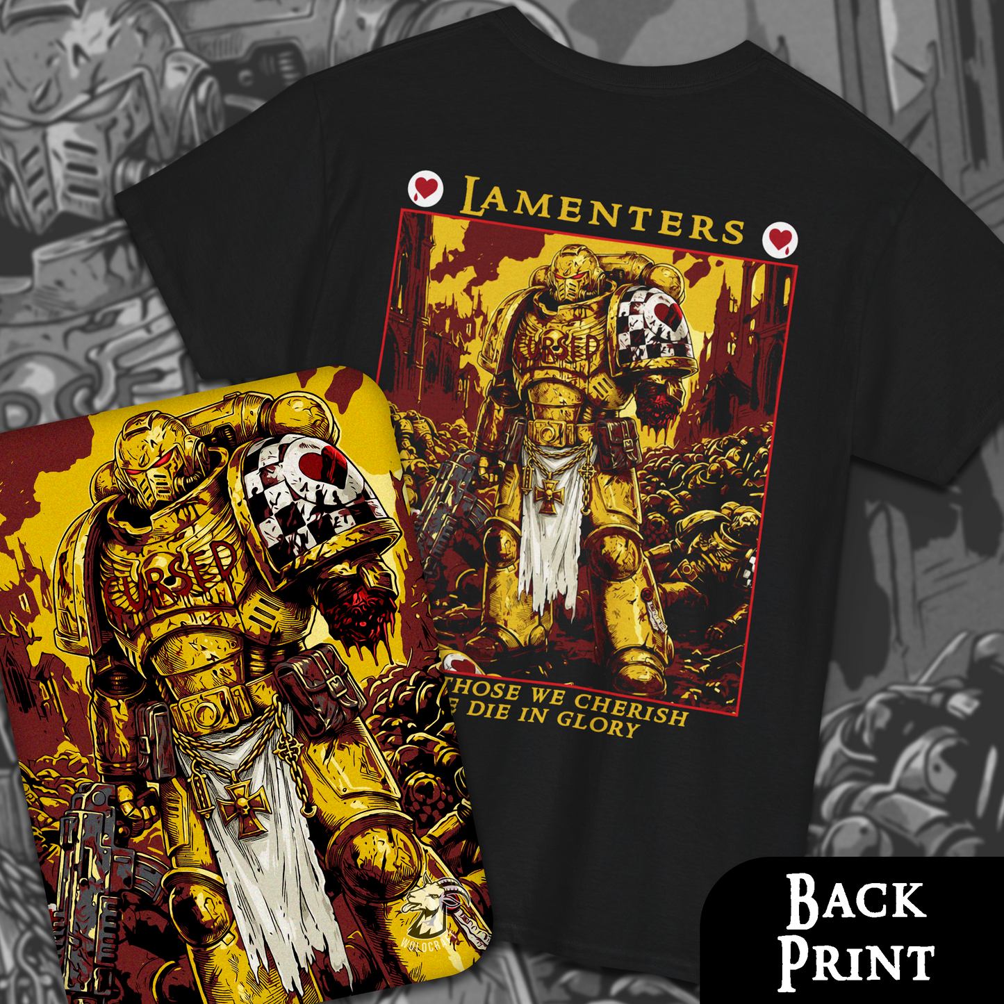 Lamenters - We Die In Glory | Back Print T-Shirt
