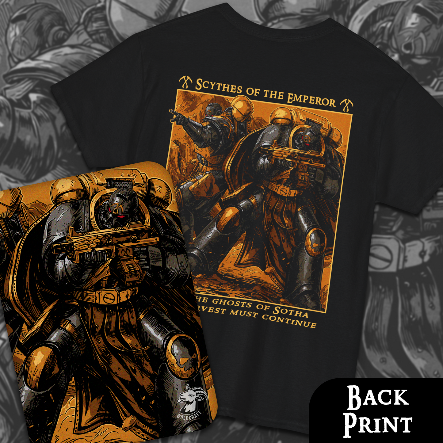 Scythes of the Emperor | Back Print T-Shirt