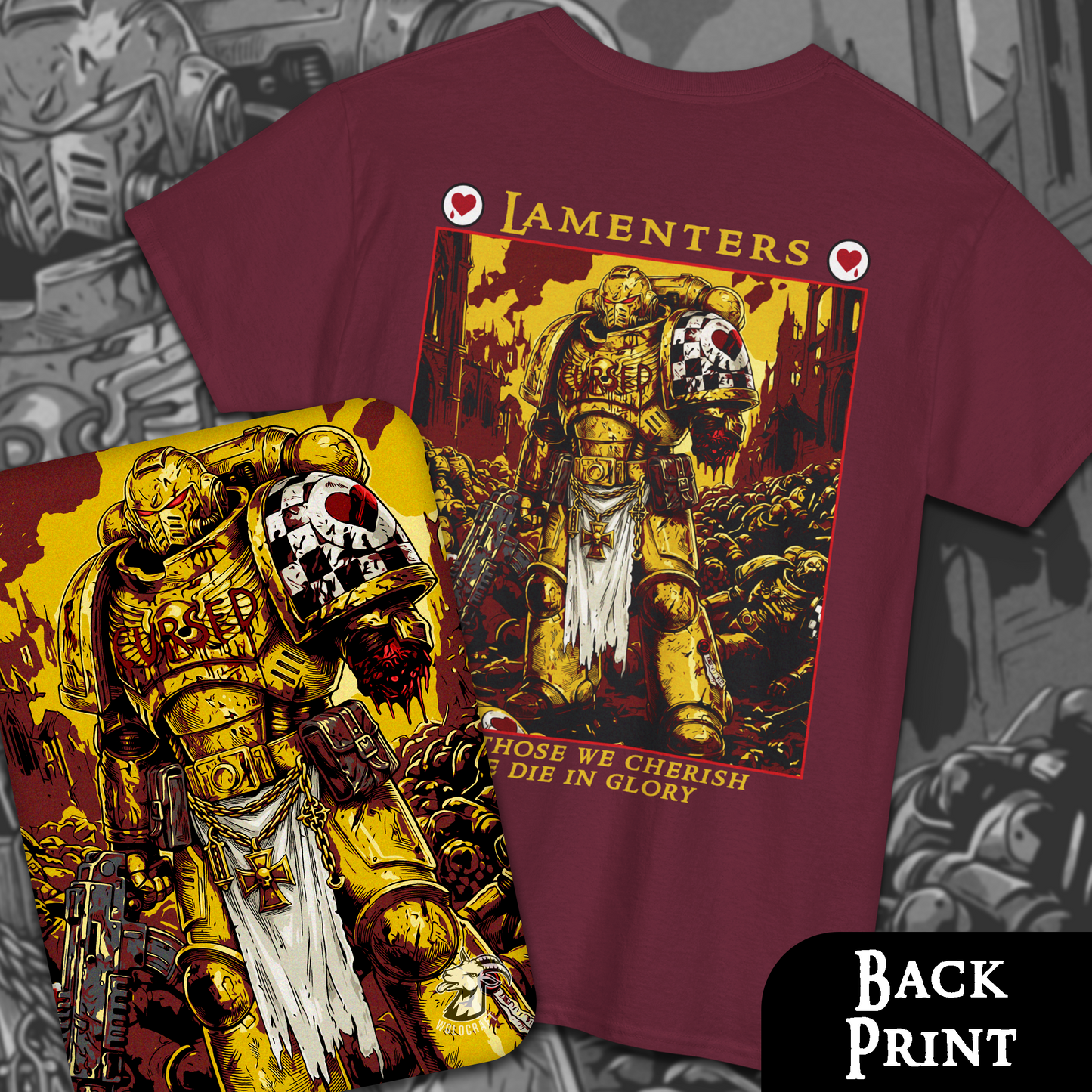Lamenters - We Die In Glory | Back Print T-Shirt