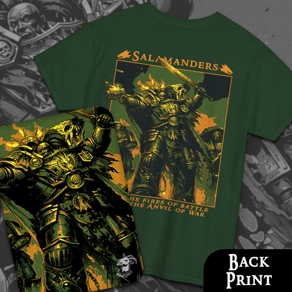 Salamanders - Unto The Anvil of War | Back Print T-Shirt