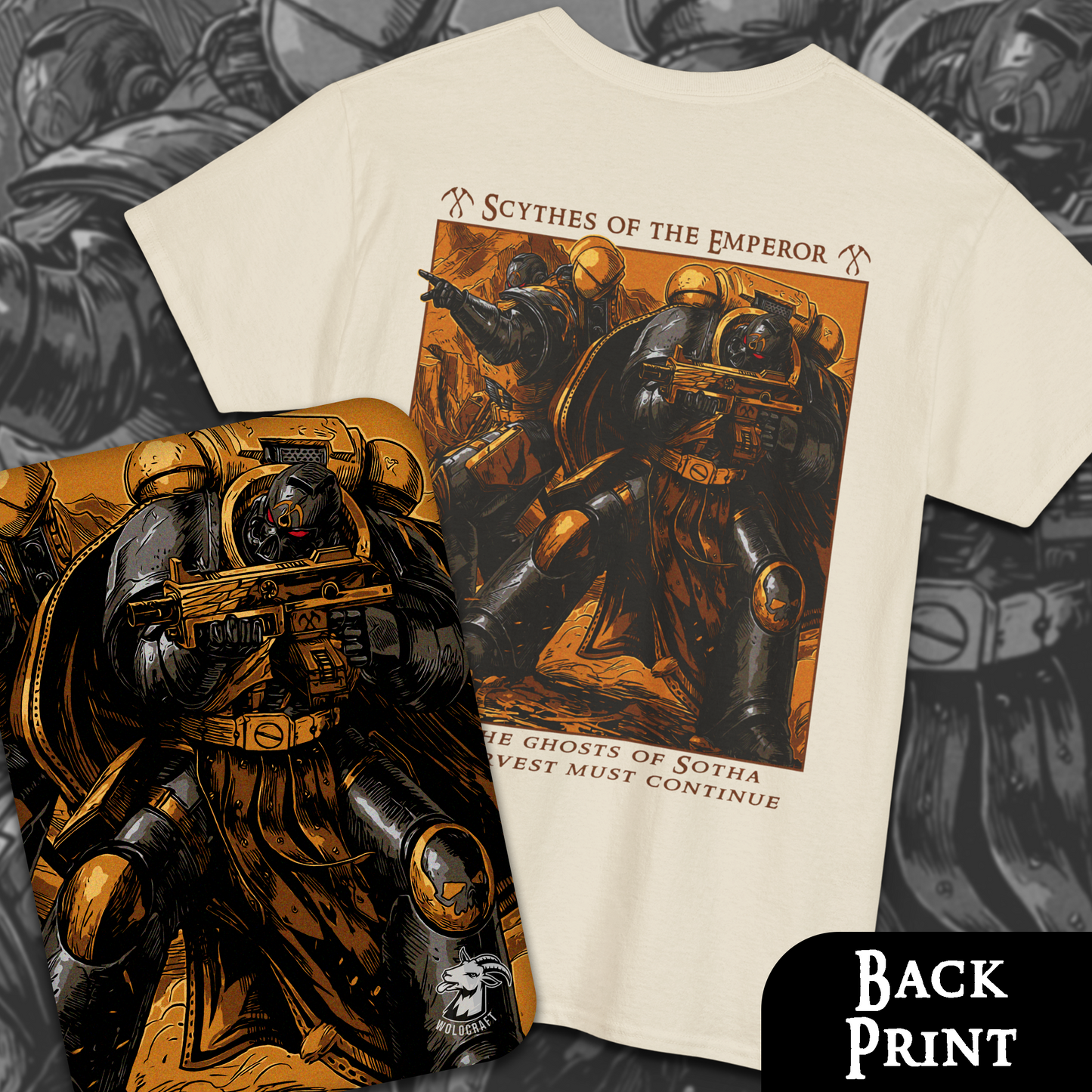 Scythes of the Emperor | Back Print T-Shirt