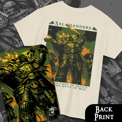 Salamanders - Unto The Anvil of War | Back Print T-Shirt