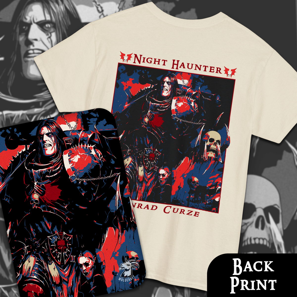 Konrad Curze - Night Haunter | Back Print T-Shirt