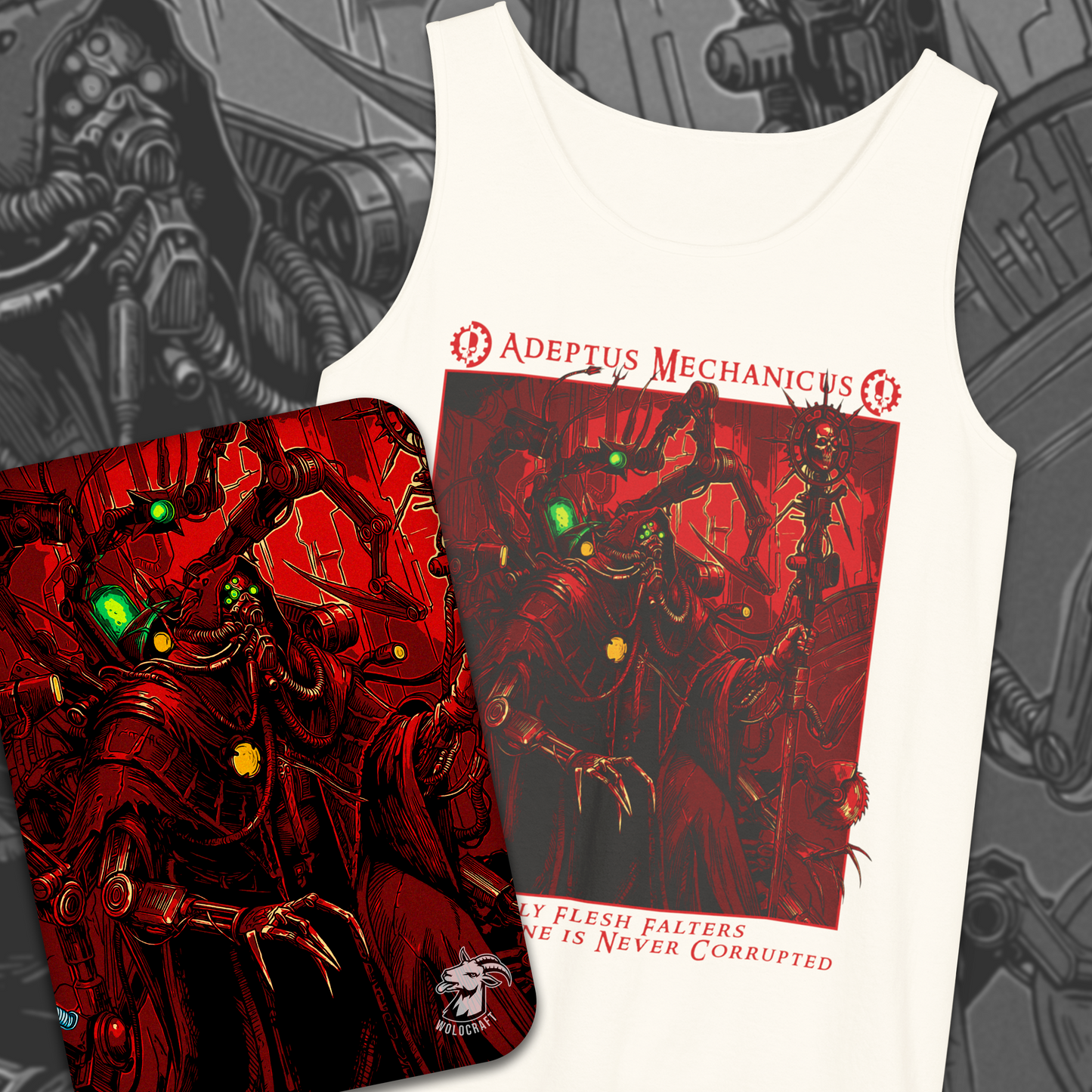 Adeptus Mechanicus - Only Flesh Falters | Tank Top