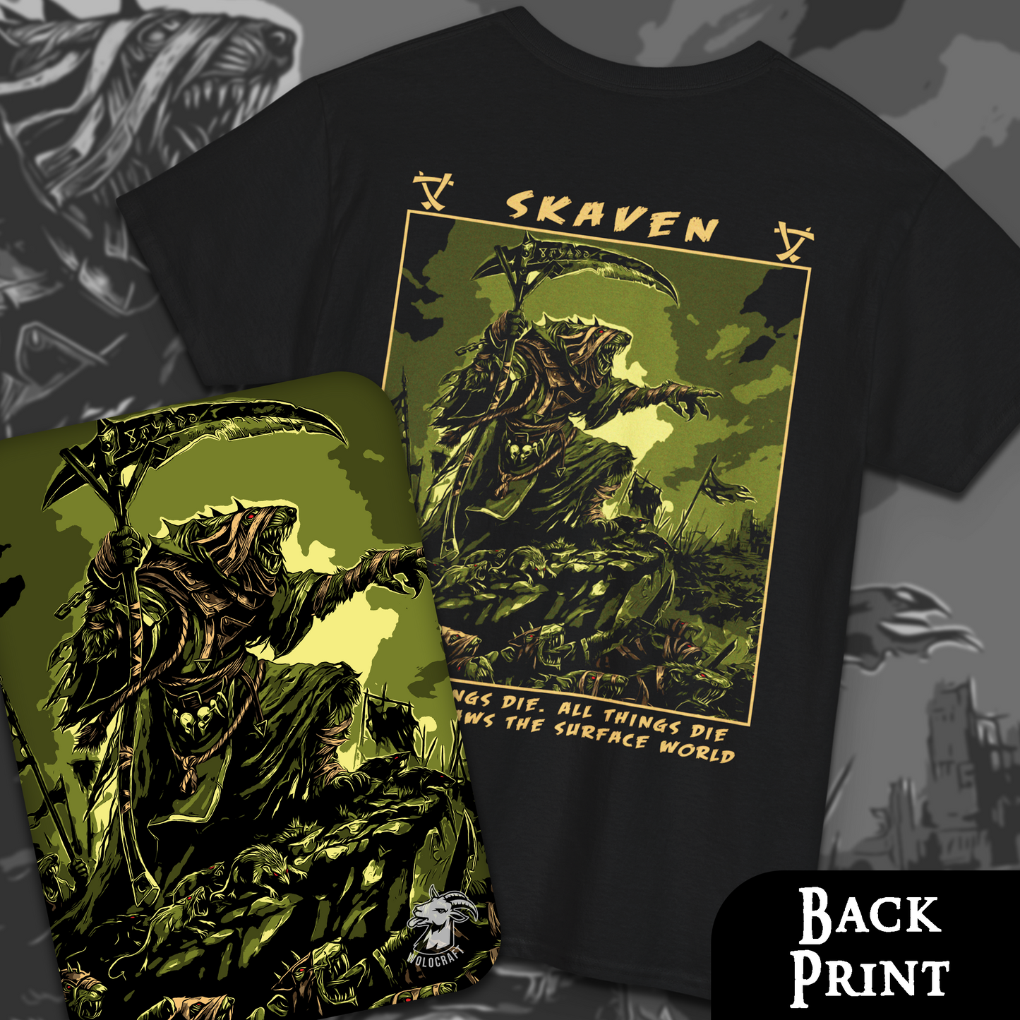 Skaven - Warhammer Fantasy | Back Print T-Shirt