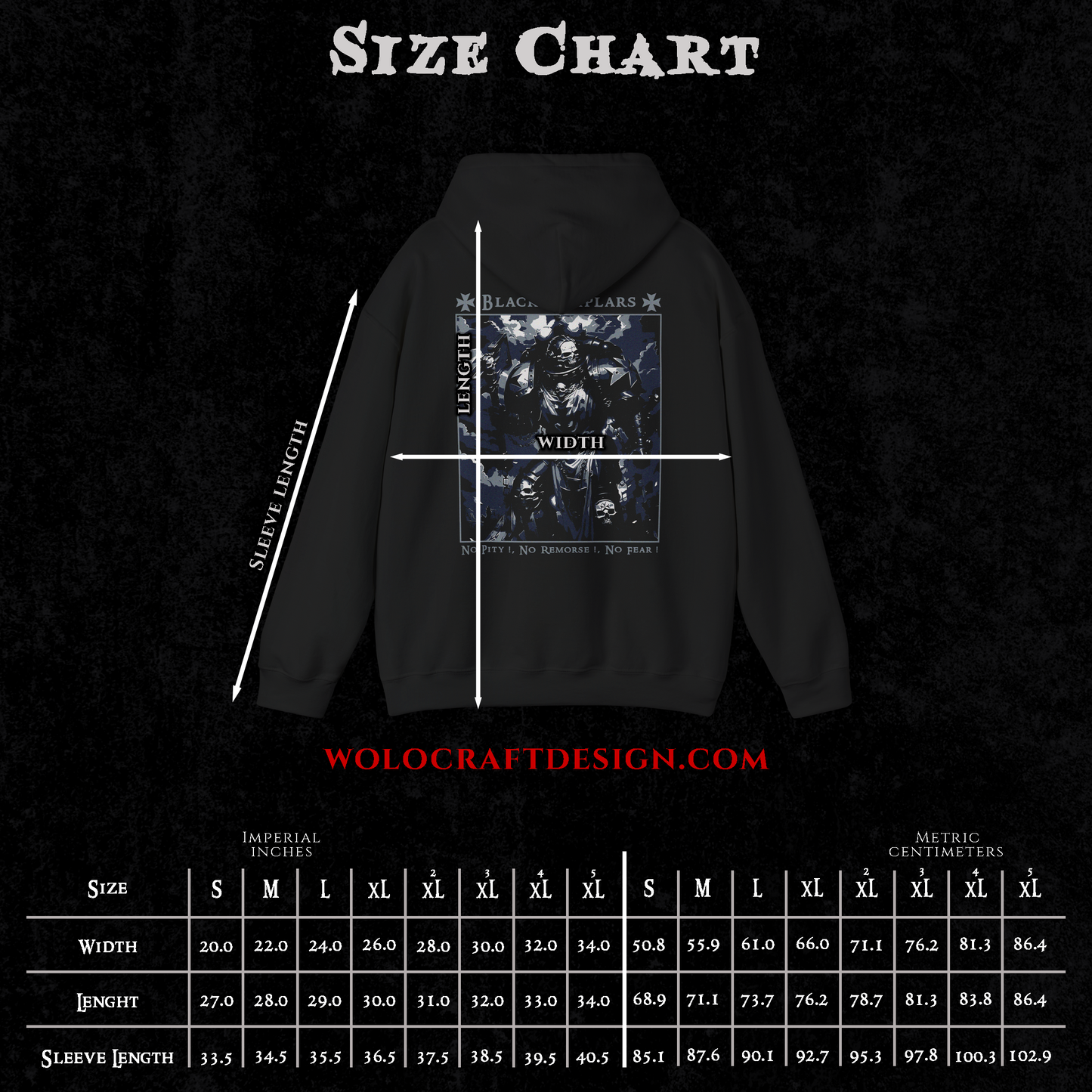 "No Pity, No Remorse" Hoodie