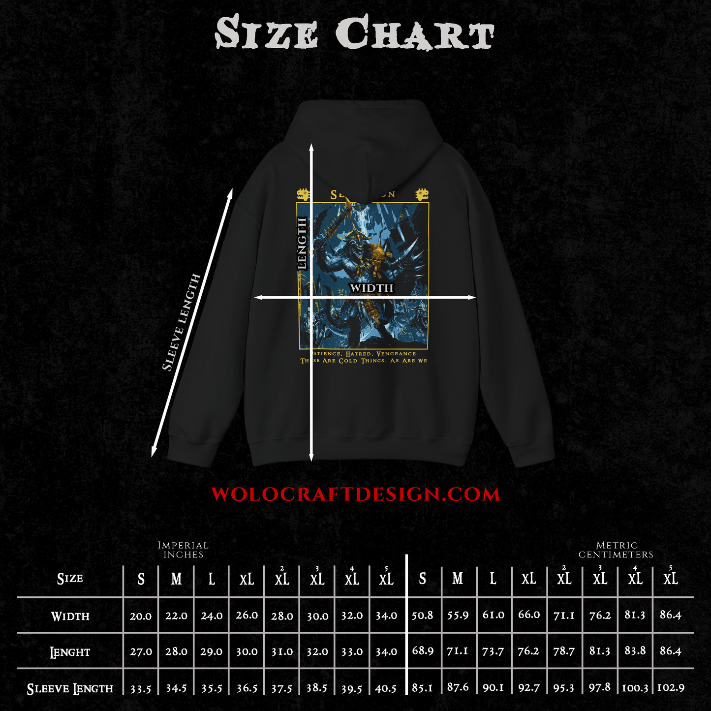 "Patience, Hatred, Vengeance" Hoodie