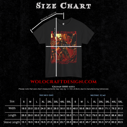 Red Corsairs Warhammer 40k | Back Print T-Shirt