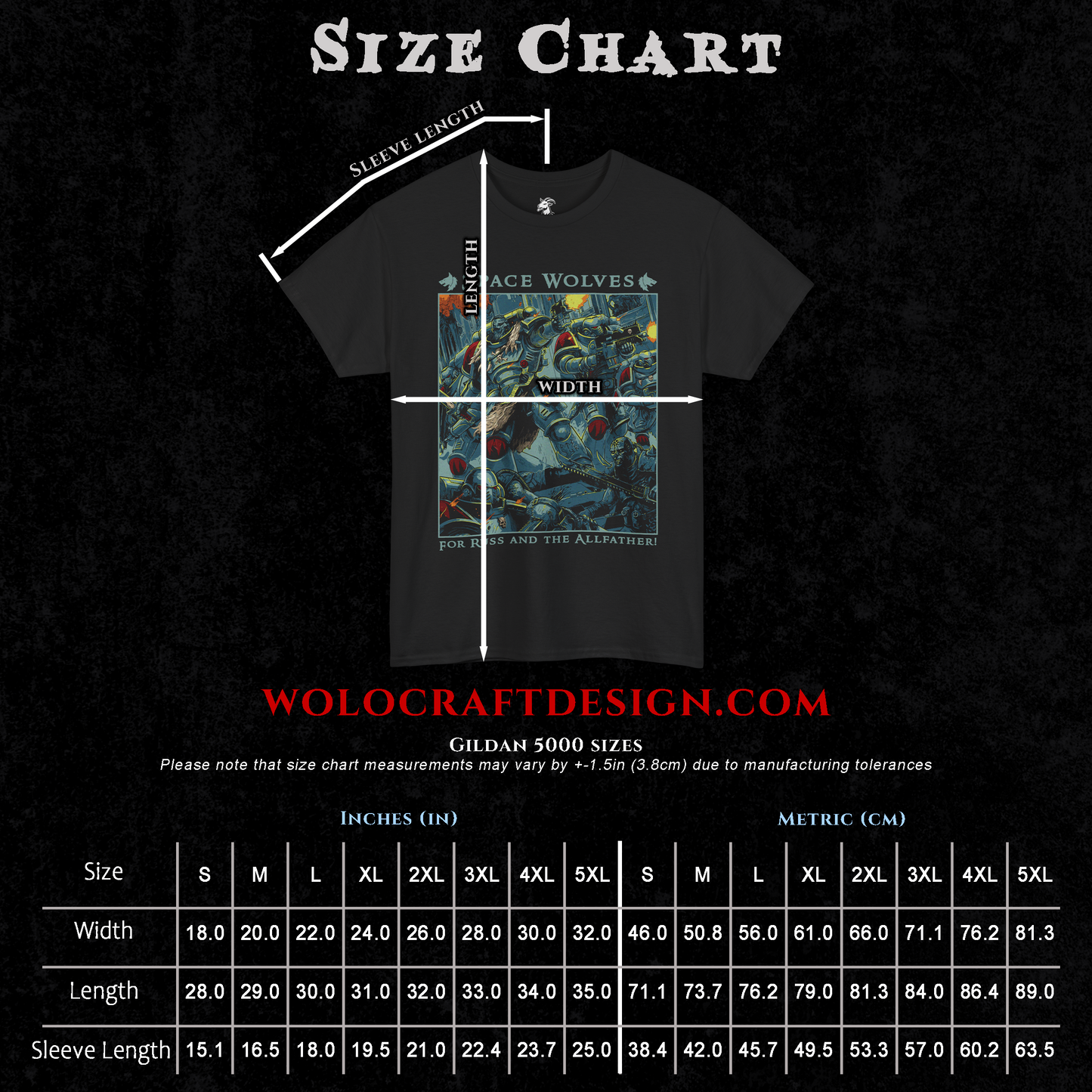 Space Wolves - For Russ | Back Print T-Shirt