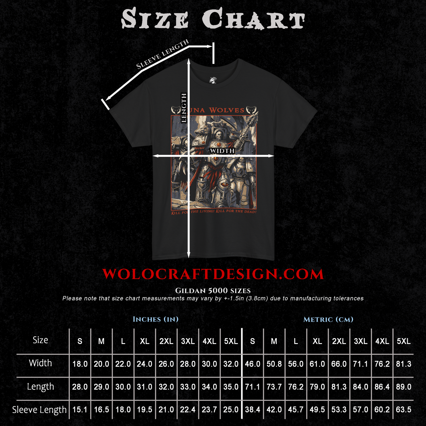 Luna Wolves - Warhammer 40k | Back Print T-Shirt