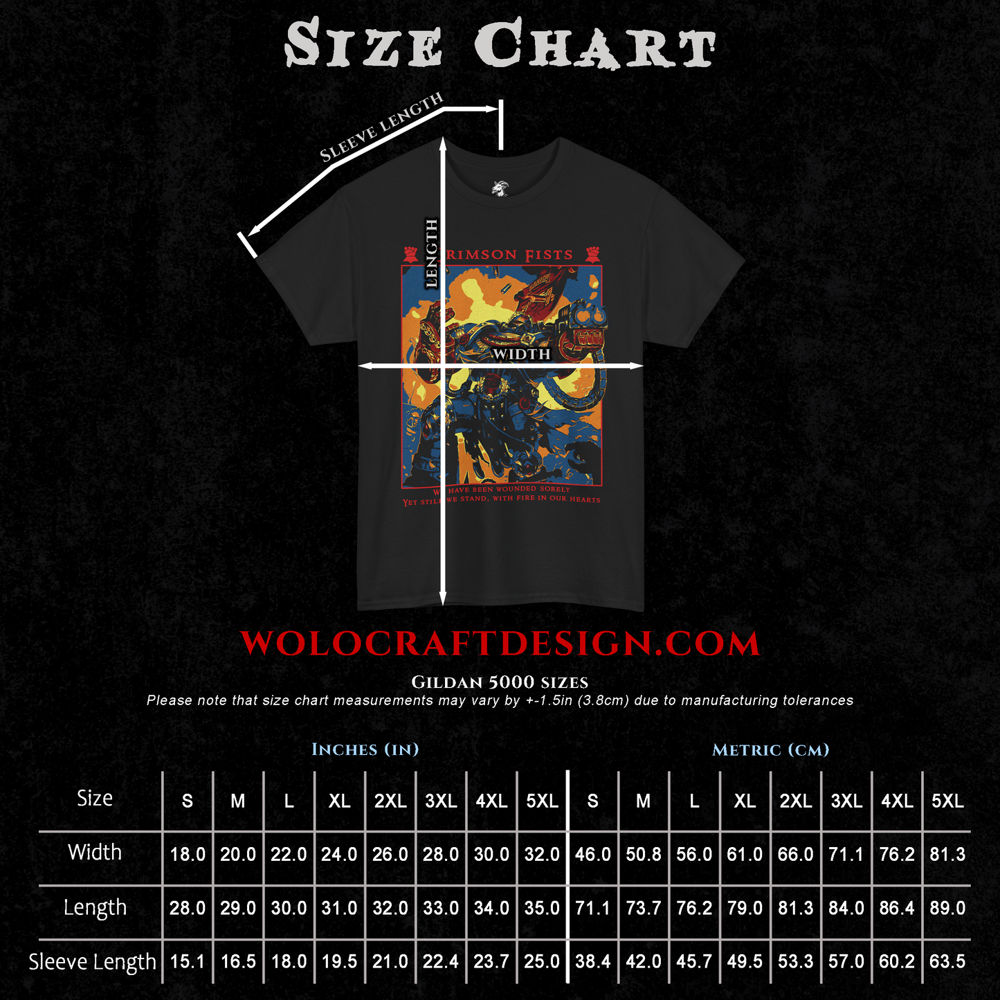 Crimson Fists - Warhammer 40k | Back Print T-Shirt