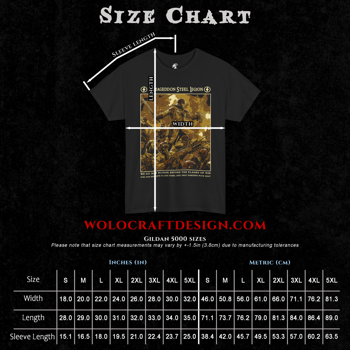 Armageddon Steel Legion | Back Print T-Shirt