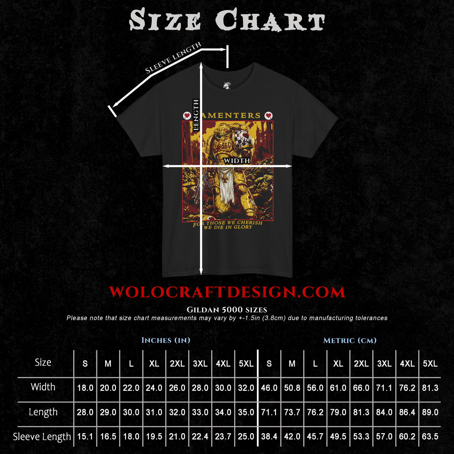 Lamenters - We Die In Glory | Back Print T-Shirt