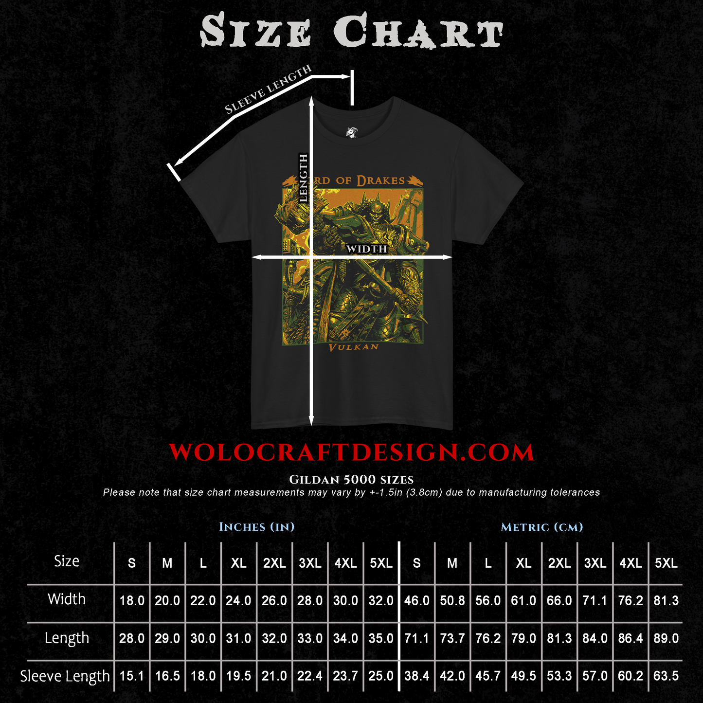 Vulkan - Lord Of Drakes | Back Print T-Shirt