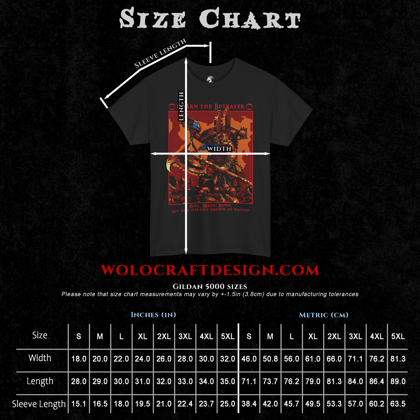 Kharn The Betrayer | Back Print T-Shirt