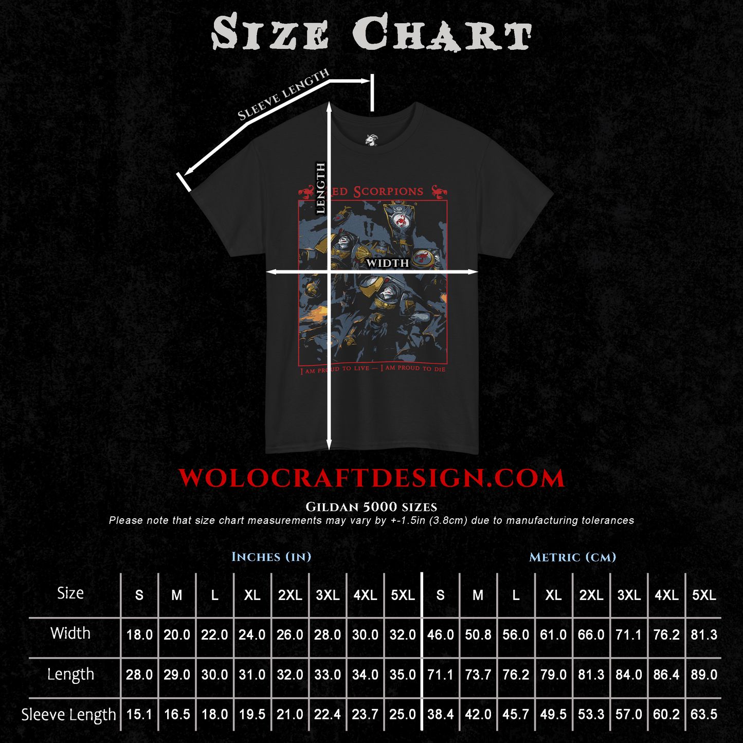 Red Scorpions - Warhammer 40k | Back Print T-Shirt