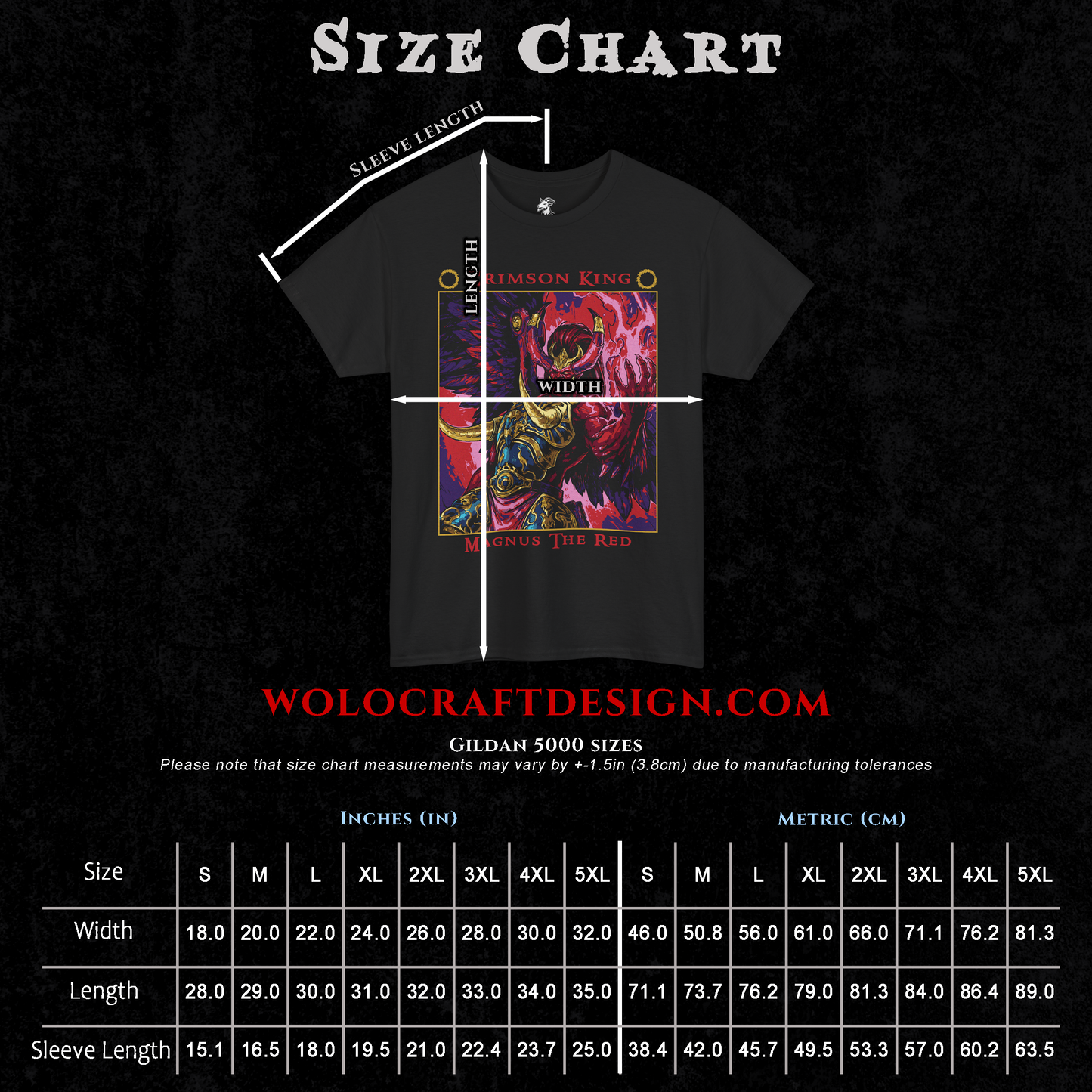 Magnus The Red - Crimson King | Back Print T-Shirt