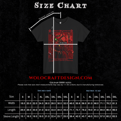 Adeptus Mechanicus - Only Flesh Falters | Back Print T-Shirt