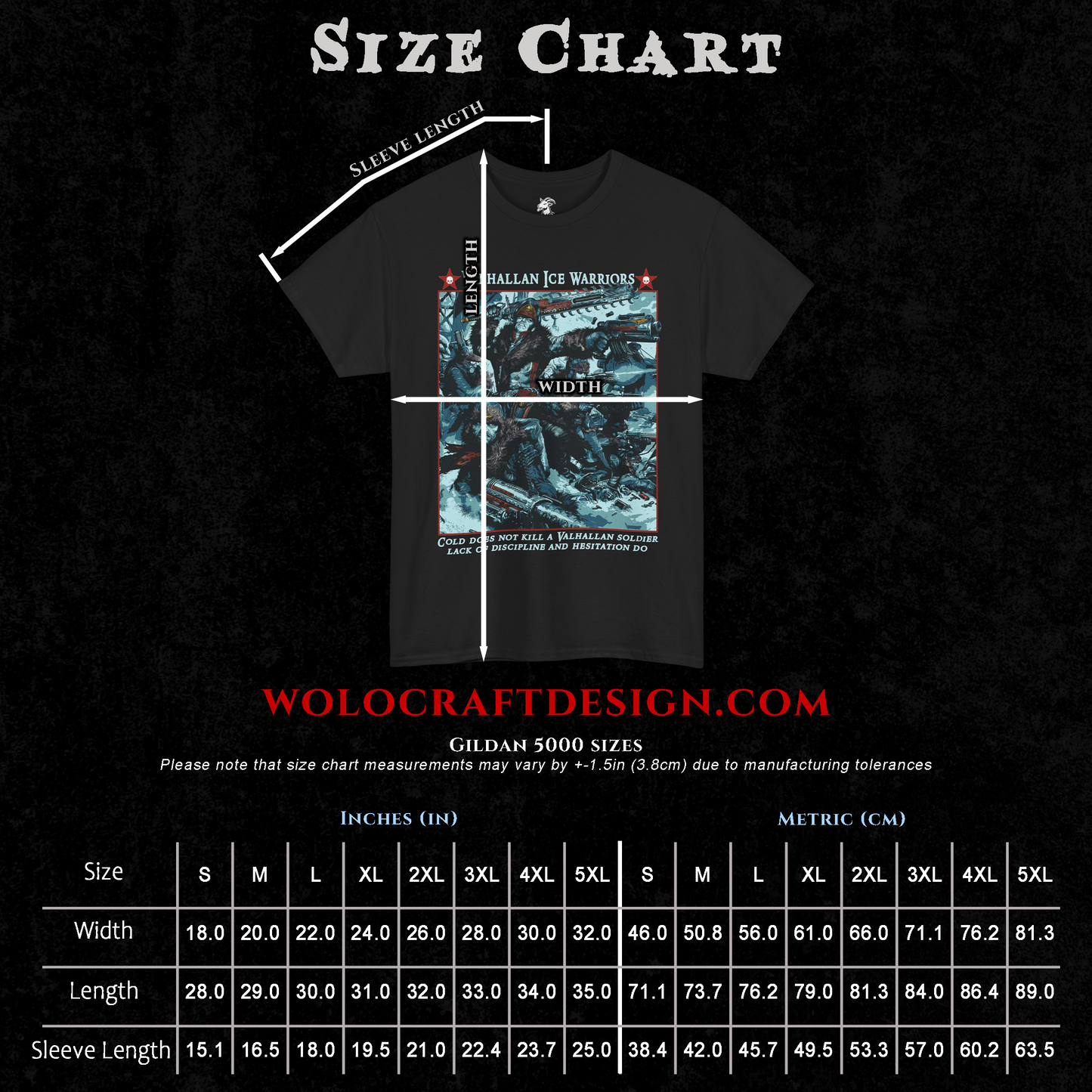 Valhallan Ice Warriors - Astra Militarum | Back Print T-Shirt
