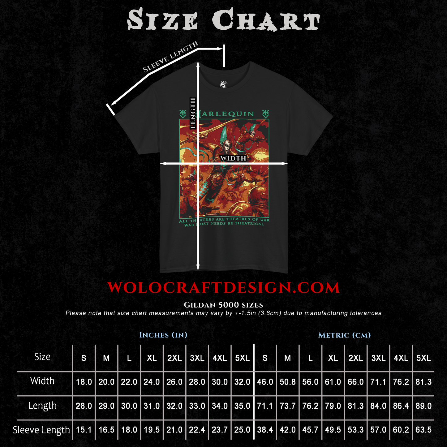 Harlequin - Warhammer 40k | Back Print T-Shirt