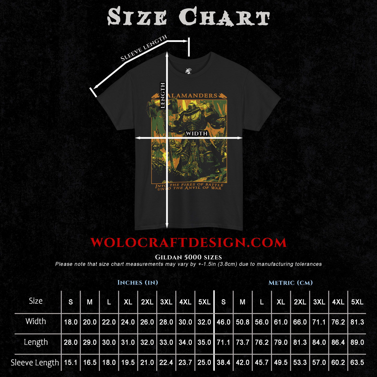 Salamanders - Into The Fires Of Battle | Back Print T-Shirt