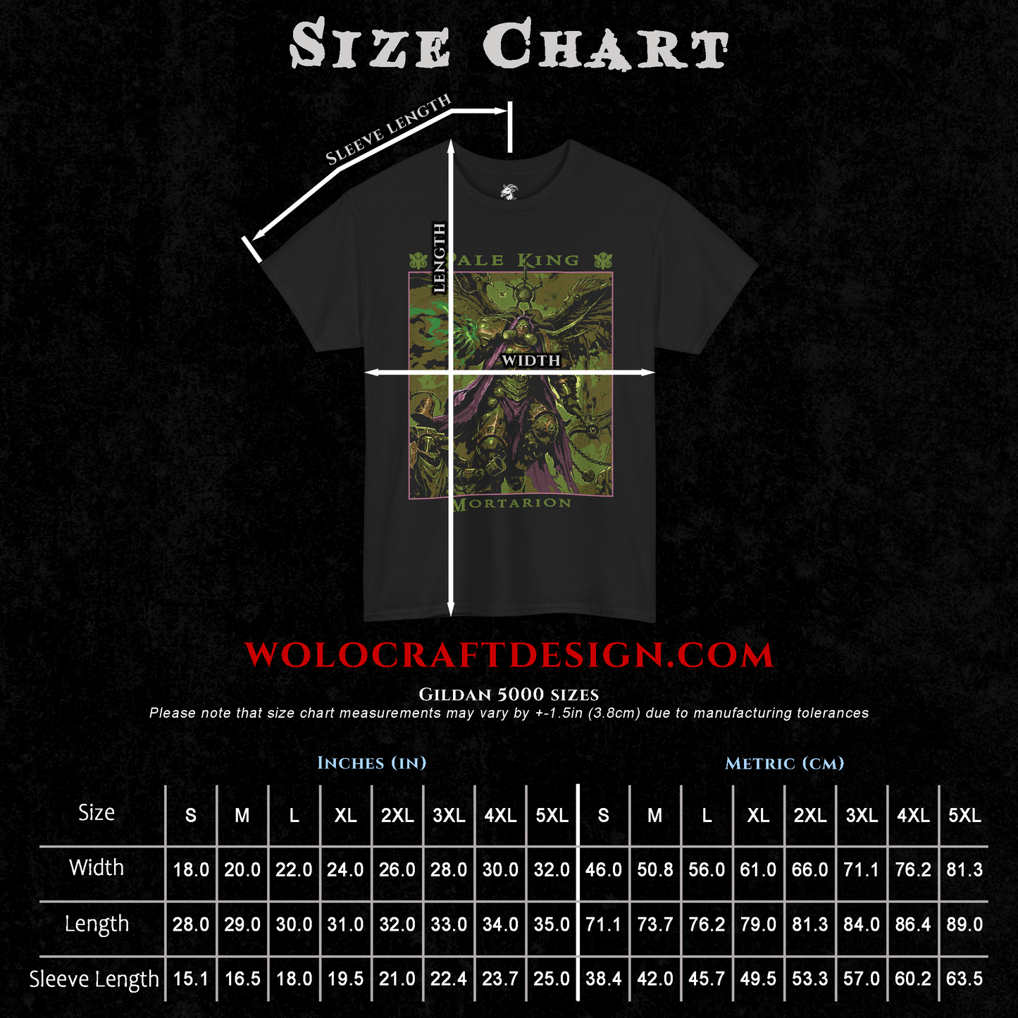 Mortarion - Pale King | Back Print T-shirt