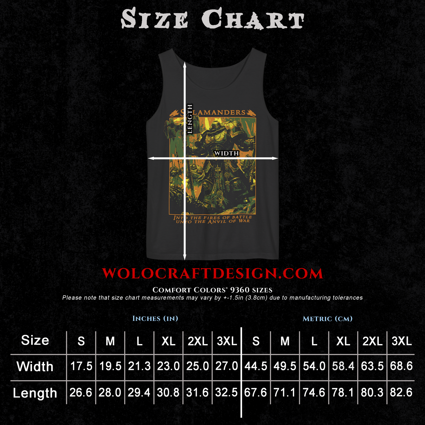 Salamanders - Into The Fires Of Battle | Tank Top