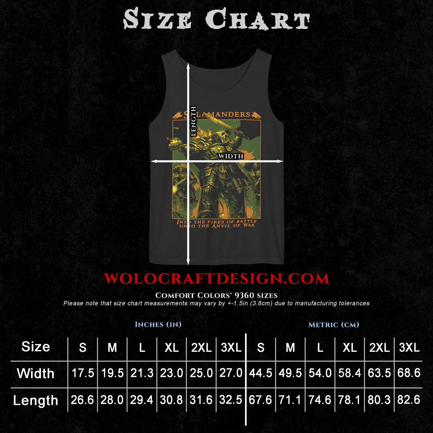 Salamanders - Unto The Anvil of War | Tank Top