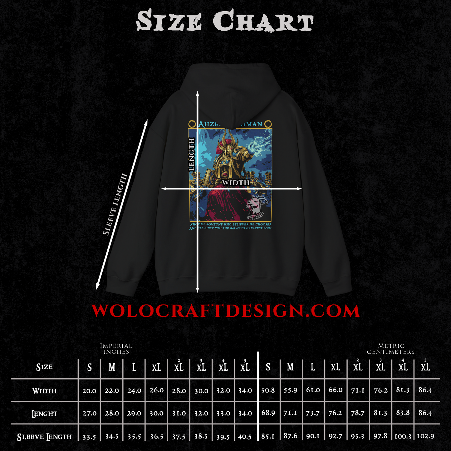 "Chaos Sorcerer Ahriman" Hoodie